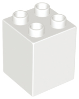 Duplo Brick 2 x 2 x 2 in White