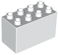 Duplo Brick 2 x 4 x 2 in White