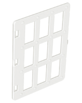 Duplo Door 1 x 4 x 4 with Nine Panes in White