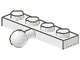 Plate Special 1 x 4 with Towball in White