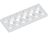 Technic Plate 2 x 6 [5 Holes] in White