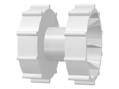 Technic Tread Hub in White