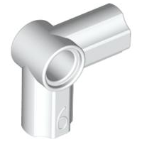 Technic Axle and Pin Connector Angled #6 - 90° in White