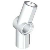 Technic Axle and Pin Connector Angled #3 - 157.5° in White