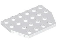 Wedge Plate 4 x 6 Cut Corners in White