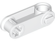 Technic Axle and Pin Connector Perpendicular 3L with Pin Hole in White