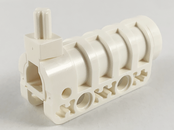 Launcher, Technic Competition Cannon, Round Bottom with Same Color Ends in White