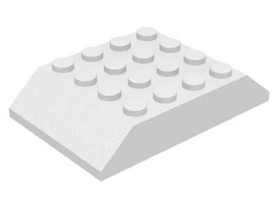 Brick Sloped 45° 6 x 4 Double [aka Train Roof] in White