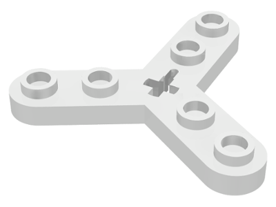 Technic Plate Rotor 3 Blade with Smooth Ends and 6 Studs (Propeller) in White