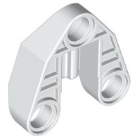 Technic Connector Block 3 x 3 Triangular with Axle, and Pin Hole in White