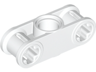 Technic Axle and Pin Connector Perpendicular 3L with Centre Pin Hole in White