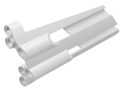 Technic Panel Fairing # 4 Large Long, Large Holes, Side B in White