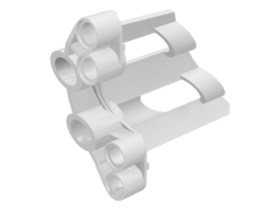 Technic Panel Fairing # 1 Large Short, Large Holes, Side A in White