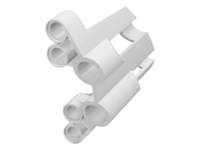Technic Panel Fairing # 2 Large Short, Large Holes, Side B in White