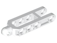 Technic Steering Arm 6.5 x 2 with Towball Socket Rounded, Chamfered in White