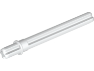 Technic Axle 5.5 with Stop [Flat Short End] in White