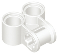 Technic Axle and Pin Connector Perpendicular Double in White