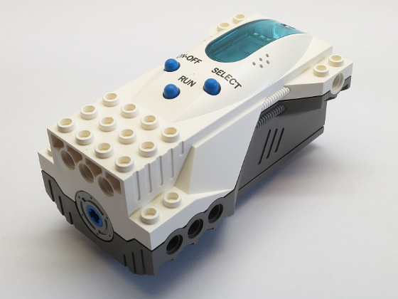 Hub, Micro Scout with Blue Buttons and Dark Gray Base in White