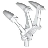 Large Figure Weapon, Claw, Triple, with Axle in White
