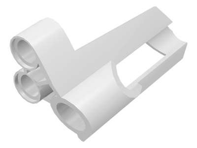Technic Panel Fairing # 6 Small Short, Large Hole, Side B in White