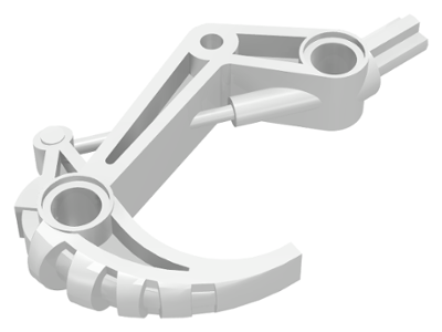 Large Figure Weapon, Claw Hook with Axle in White