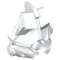 Large Figure Head Connector Block 3 x 4 x 1 2/3 in White