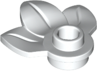 Plant, Plate 1 x 1 Round with 3 Leaves in White
