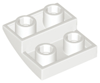 Brick Curved Inverted 2 x 2 x 2/3 in White