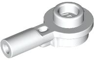 Plate Special Round 1 x 1 with Hollow Stud and Horizontal Bar 1L in White