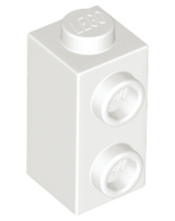 Brick Special 1 x 1 x 1 2/3 with Studs on 1 Side in White