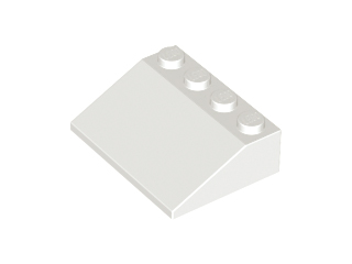 Brick Sloped 33° 3 x 4 in White