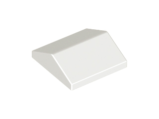 Brick Sloped 33° 2 x 2 Double in White