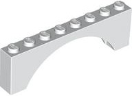 Brick Arch 1 x 8 x 2 in White