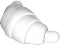 Food Croissant - Rounded Ends in White