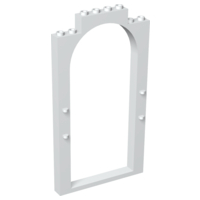 Door Frame Arched 1 x 8 x 12 in White