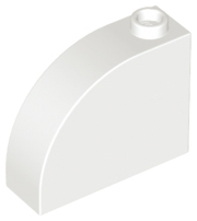 Brick Curved 1 x 3 x 2 in White