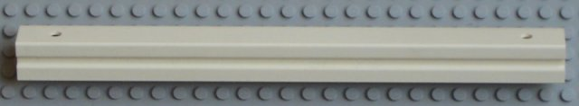 Scala, Building, Support Beam 18 Studs Long with Flat End in White