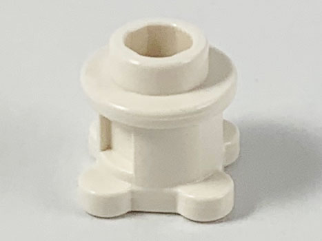 Belville / Scala, Brick Round 1 x 1 x 2/3 Round in White