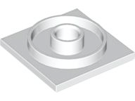 Turntable 4 x 4 Square Base in White
