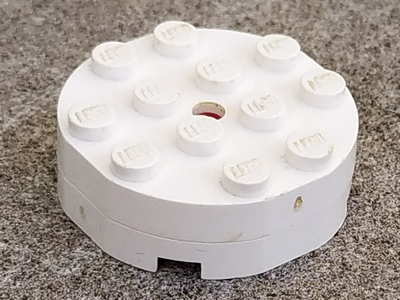 Turntable 4 x 4 - Old Type Complete - Faceted in White