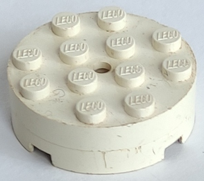 Turntable 4 x 4 - Old Type Complete, Perfectly Round in White
