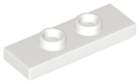 Plate Special 1 x 3 with 2 Studs with Groove and Inside Stud Holder (Jumper) in White