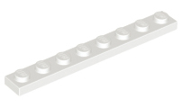 Plate 1 x 8 in White