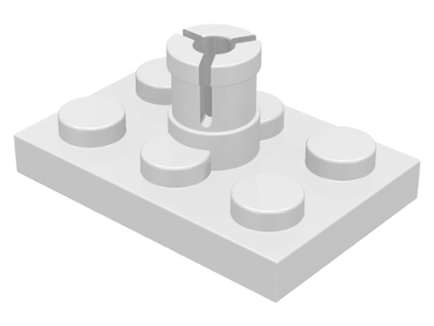 Plate Special 2 x 3 with Helicopter Rotor Holder in White