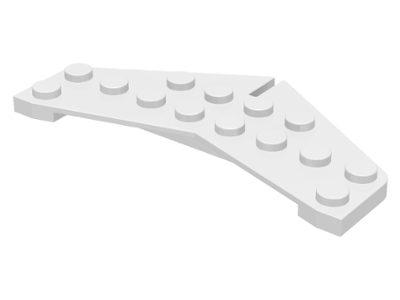 Wedge Plate 4 x 8 Tail in White