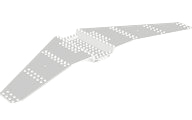 Wing Plate 56 x16 x 2 Angled with Slope Curved 12 x 8 x 2 Center in White