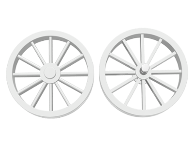 Wheel Spoked Large in White