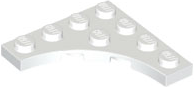Plate Special 4 x 4 with 3 x 3 Quarter Round Cutout in White