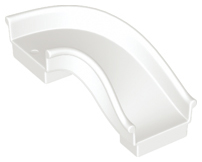 Duplo Playground Slide Curved Right 90° in White