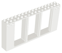 Frame 2 x 16 x 6 with Knobs in White